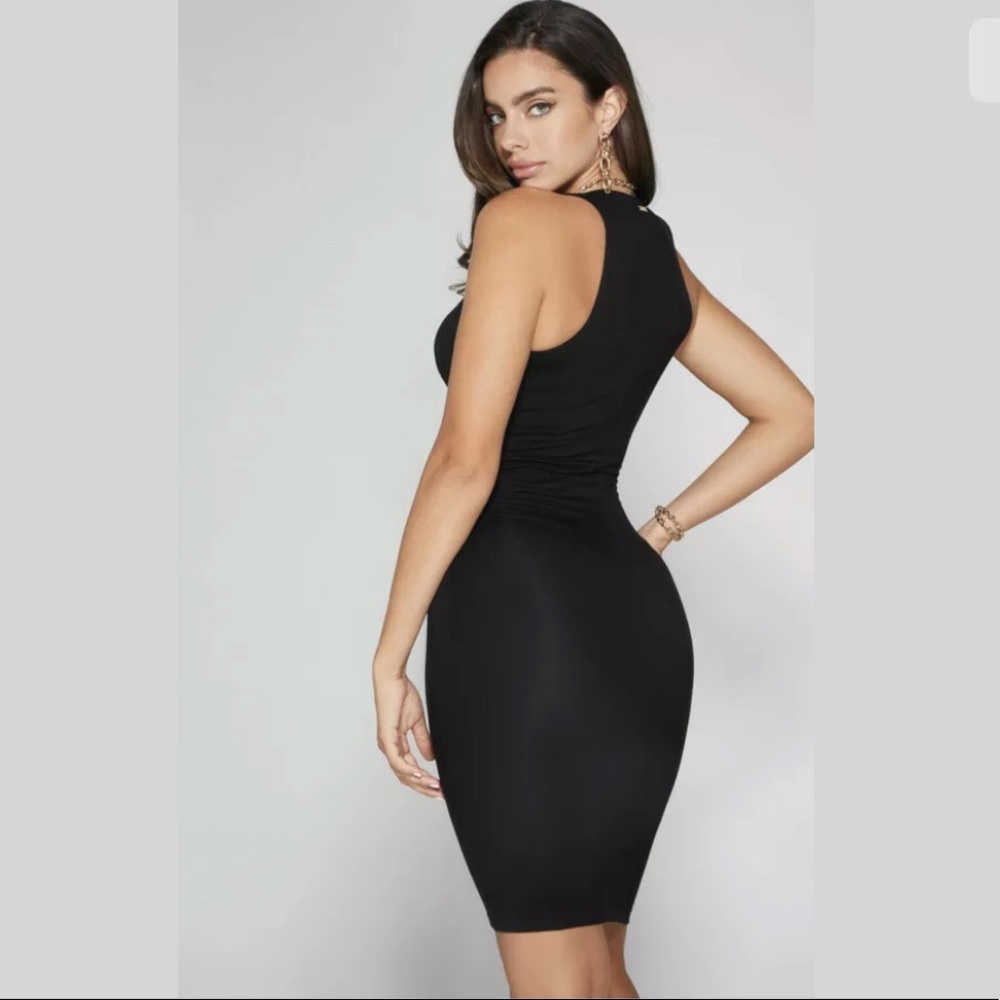 New Guess Marciano Marcel Sleeveless Midi Bodycon Black Dress S - Picture 6 of 7